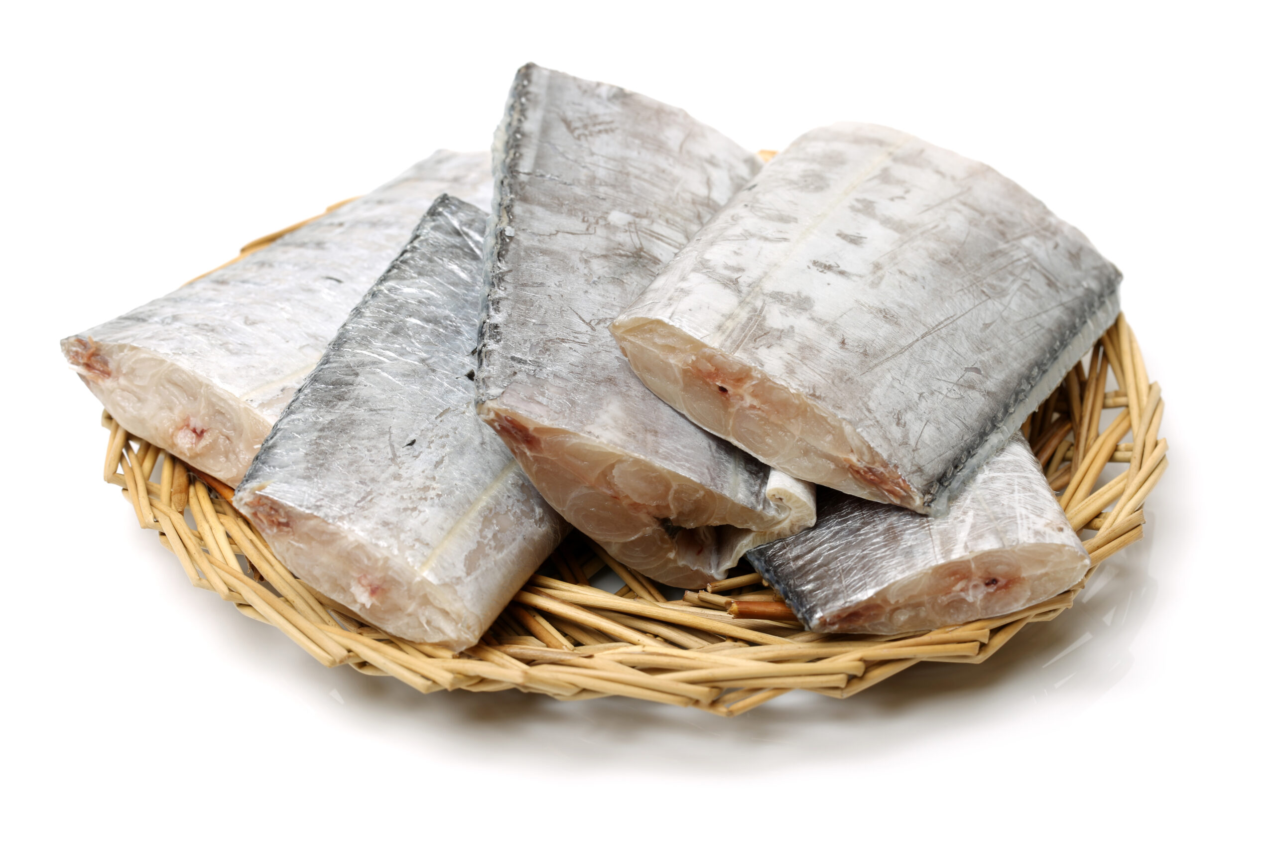 asian ribbon fish on white background